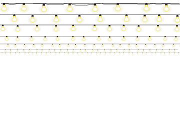 Sticker - String light photo overlays, Christmas New Year lights,  glowing lights, bokeh, png