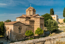 Greece, Athens, Exterior Of Church Of The Holy Apostles