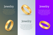 Gold Ring Vector Wedding Metal Icon. Golden Ring Isolated Fiancee One Single Jewelry Icon