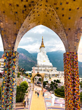 Wat Phrathat Pha Sorn Kaew, White Buddha Temple In Phetchabun, Thailand