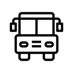 Canvas Print - School bus vector icon symbol design