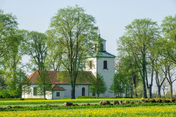 Sticker - Karleby church in a rural Sweden