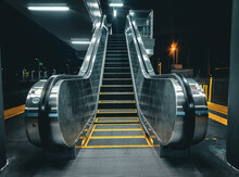 Escalator In The Night_front View
