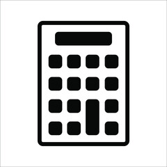 Sticker - Vector icon calculator. Savings, finance and graphics on white, economic concept, trendy data for graphic design, website, UI EPS10