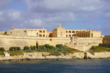 Wall Mural - Fort Manoel view from Valletta, Malta Island