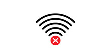 Wifi Signal Problem Icon Illustration