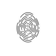 Touch Id Simple Icon Illustration