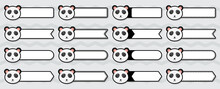 Note Sticker Set With Panda