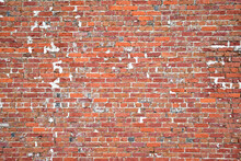 Red Brick Wall Repaired Patches