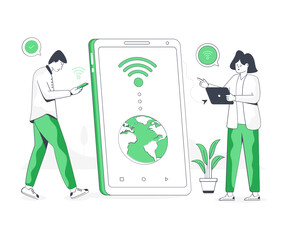 Wall Mural - Wireless Technology 