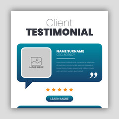 Sticker - Customer feedback testimonial social media post web banner template