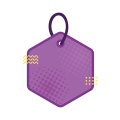 Sticker - purple commercial tag