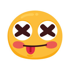 Sticker - crazy emoji face character