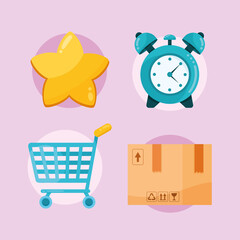 Sticker - four sale commercial icons