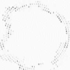 Leinwandbilder - Digital broadcast. Background with ones and zeros. Vector graphic pattern