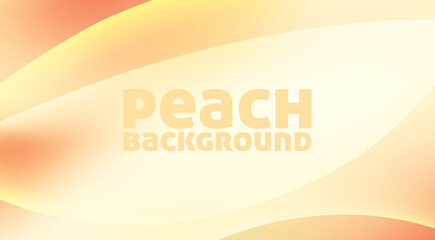 Poster - Peach color background with rounded translucent shapes