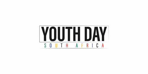 South Africa Youth Day vector, with creative text