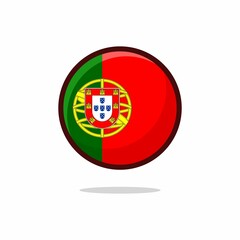 Portugal Flag Icon. Portugal Flag flat style isolated on a white background - stock vector.