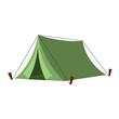 camping tent flat vector illustration