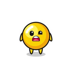 Sticker - the shocked face of the cute egg yolk mascot