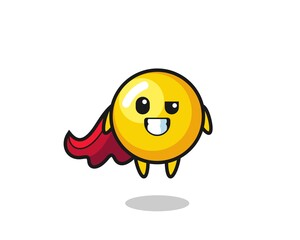 Wall Mural - the cute egg yolk character as a flying superhero