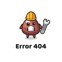 Sticker - error 404 with the cute choco chip mascot