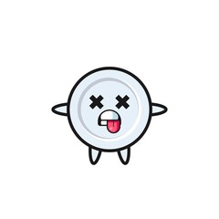 Sticker - character of the cute plate with dead pose