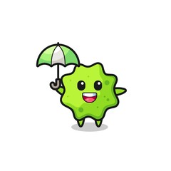 Poster - cute splat illustration holding an umbrella