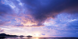 Fototapeta Niebo - Sunset or sunrise sky clouds over sea sunlight in Phuket Thailand Amazing nature landscape seascape