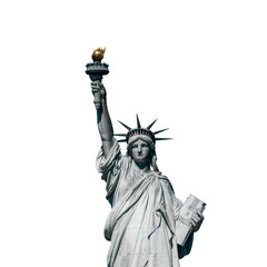 Fototapete - The Statue of Liberty in New york city on white background,Architecture and building with tourist concept.