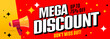 Mega discount announcing sale banner