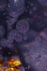 Wall Mural - macro texture of oil,water and soap