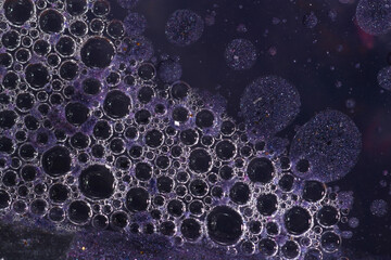 Wall Mural - macro texture of oil,water and soap
