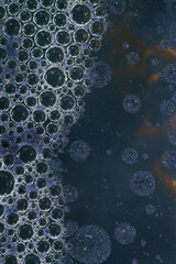 Wall Mural - macro texture of oil,water and soap
