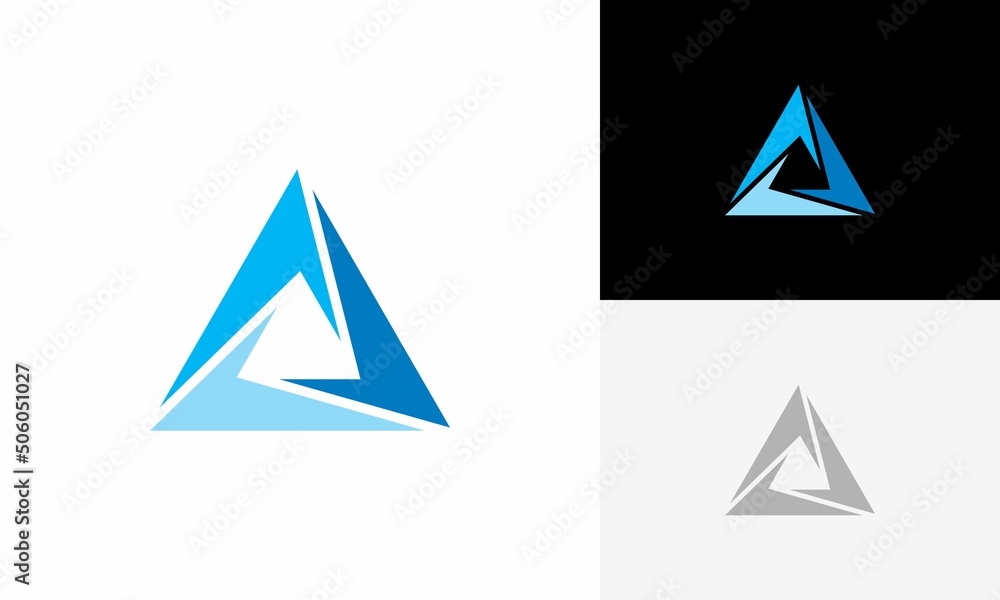 geometric triangle logo design
