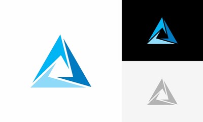 geometric triangle logo design