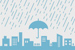 雨の街イラスト