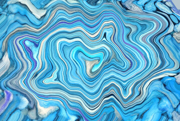  Illustration of gradient blue precious stone layers for abstract background