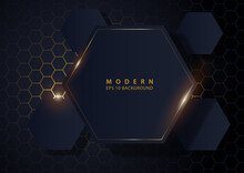 Luxurious Abstract Hexagonal Shapes Background