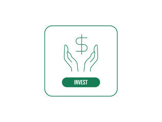 Wall Mural - invest money icon vector illustration