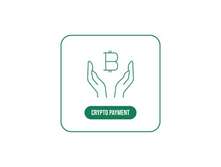 Wall Mural - crypto payment icon vector illustration