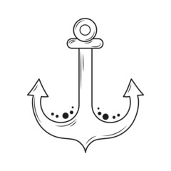 Wall Mural - anchor minimalist style tattoo