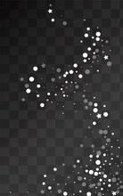 Gray Confetti Vector Transparent Background. New