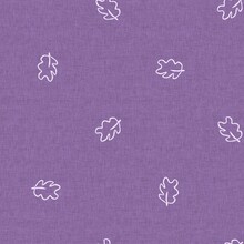 Gender Neutral Foliage Leaf Seamless Raster Background. Simple Whimsical Purple 2 Tone Pattern. Kids Nursery Wallpaper Or Scandi All Over Print.