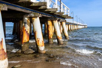 Wall Mural - Old wooden pier in Sopot, Baltic Sea coast	
