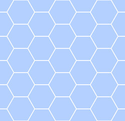 Abstract seamless geometric blue honeycomb pattern.