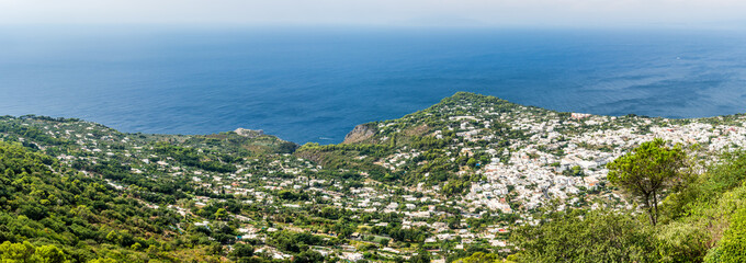 Wall Mural - Panoramic view of Anacapri, Capri Island, Italy