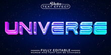 Shiny Universe Vector Editable Text Effect Template