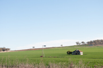 Poster - landscape with a house in the background