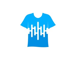 Wall Mural - Simple T shirt with abstract music symbol inside